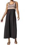 Lilla P Crochet Insert Maxi Dress In Black Multi In Multi