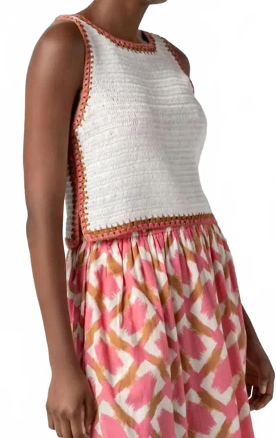 Lilla P Crochet Tank Top In Ivory In White