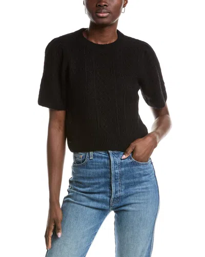 LILLA P CROPPED CABLE ALPACA & WOOL-BLEND SWEATER