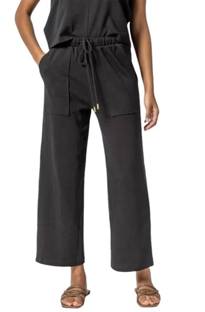 Lilla P Cropped Pull On Pant In Black