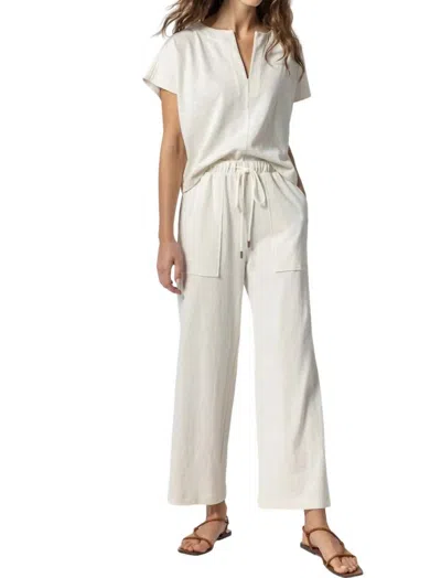 Lilla P Cropped Pull-on Pant In Ecru In White