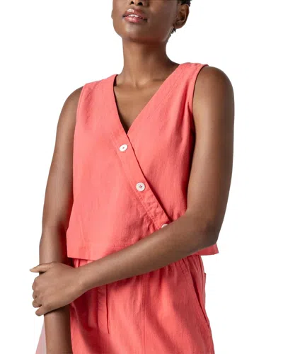 Lilla P Cross Front Top In Pink
