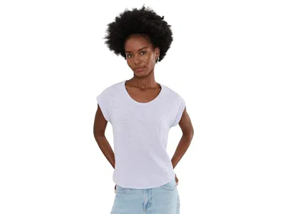 Lilla P Cuff Sleeve Boxy Top Women's Clothing Lilac: Xl In White