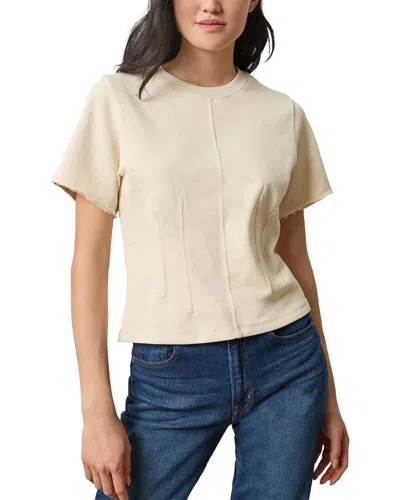 Lilla P Darted Elbow Sleeve Shirt In Neutral