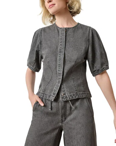 Lilla P Denim Full Sleeve Seamed Top