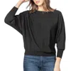 Lilla P Relaxed Everyday Linen-blend Sweater In Black