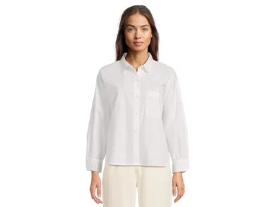 Lilla P Dolman Sleeve Button-down Shirt In White