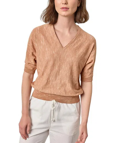 Lilla P Dolman V-neck Sweater In Brown