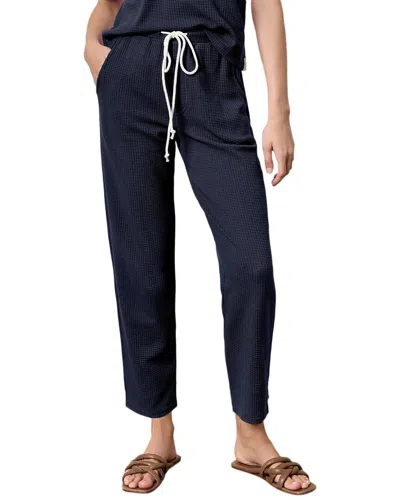 Lilla P Drawcord Waffle Pant In Blue