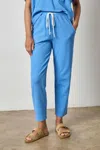 Lilla P Drawcord Waffle Pant In Bluejay In Blue
