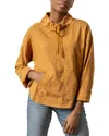 Lilla P Drawstring Neck Pullover In Gold