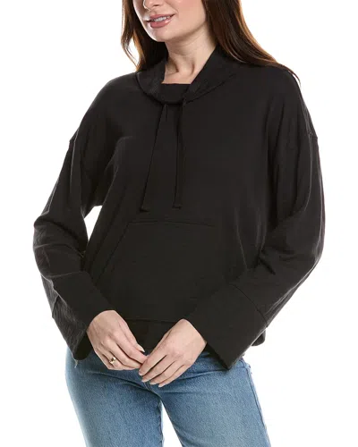 Lilla P Drawstring Neck Pullover In Black