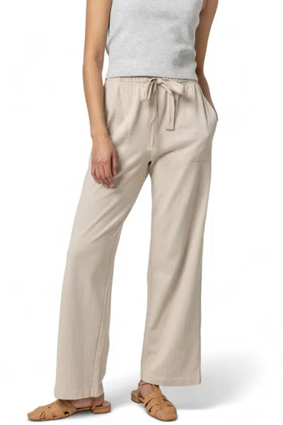 Lilla P Drawstring Pant In Pebble In Grey