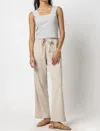 Lilla P Drawstring Pant In Pebble In Grey