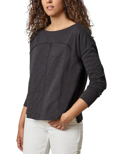 Lilla P Drop-shoulder Seamed Shirt In Black