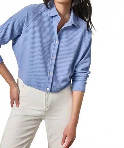 Lilla P Easy Button Down Shirt In Bluebird