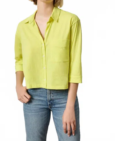 Lilla P Easy Button Down Shirt In Keylime In Green
