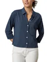 Lilla P Easy Button-down T-shirt In Blue