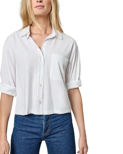 Lilla P Easy Button-down T-shirt In White