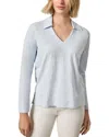 Lilla P Easy Collared Split Neck In Blue