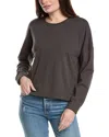 Lilla P Easy High-low Sweatshirt In Black