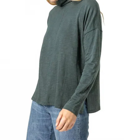 Lilla P Easy Mock Neck Top In Elm In Multi
