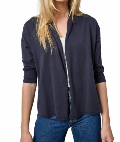 Lilla P Easy Open Cardigan In Navy In Blue