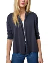 Lilla P Easy Open Linen-blend Cardigan In Blue