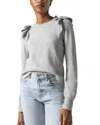 LILLA P LILLA P EASY RUFFLE CREWNECK SWEATER