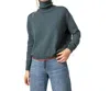 LILLA P EASY TURTLENECK WITH TIPPING SWEATER IN SPRUCE