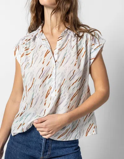 Lilla P Easy Yoke Blouse In Multi