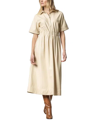 Lilla P Elastic Waist Dress In Neutral
