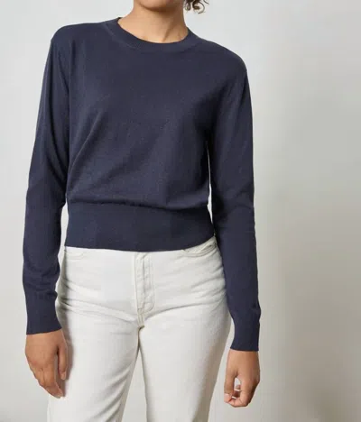 Lilla P Everyday Crewneck Sweater In Navy In Blue
