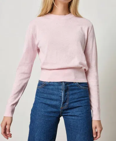 Lilla P Everyday Crewneck Sweater In Wildflower In Pink