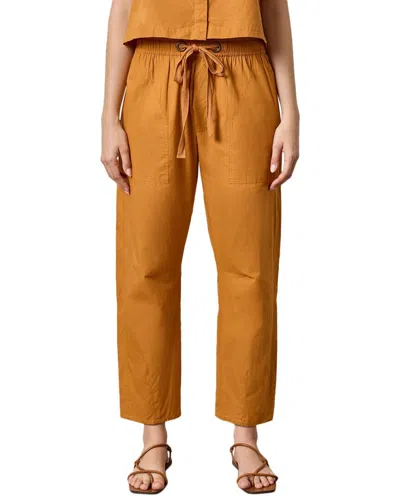 Lilla P Everyday Poplin Pant In Orange