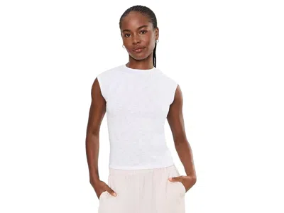Lilla P Extended Shoulder Slim T-shirts Women's Clothing White: Md, Cotton