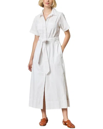 Lilla P Eyelet Trim Maxi Shirt Dress In White