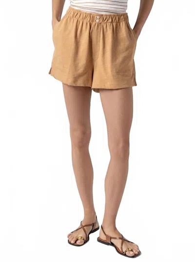 Lilla P Faux Fly Short In Teak In Brown