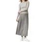Lilla P Flared Sweater Skirt In Heather Grey