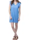 Lilla P Flutter Sleeve Gauze Dress In Marina In Multi