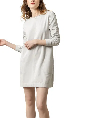 Lilla P Front Seam Crewneck Dress In White