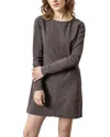 Lilla P Front Seam Crew Dress In Iron In Gray
