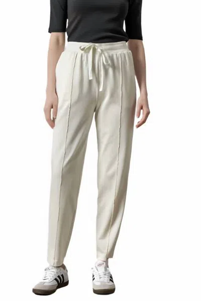 Lilla P Front Seam Pants In Rope In White