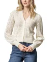 Lilla P Full Sleeve Cardigan Sweater In Ivory In White