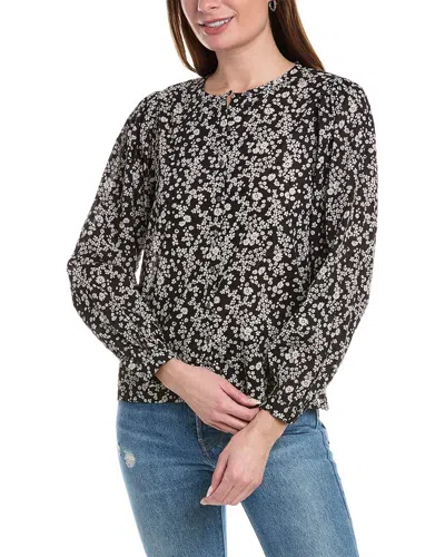 Lilla P Full Sleeve Button-down In Black