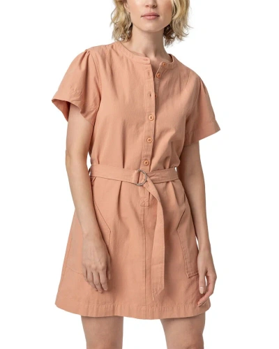 Lilla P Half-placket Canvas Dress In Neutral