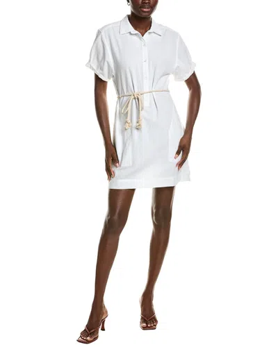 Lilla P Half Placket Shirtdress In White