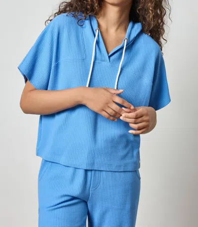 Lilla P Hoodie Poncho In Bluejay