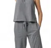 Lilla P Hook & Eye Tank Top In Granite In Black