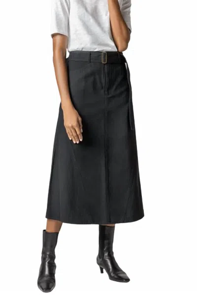 Lilla P Jean Skirt In Black